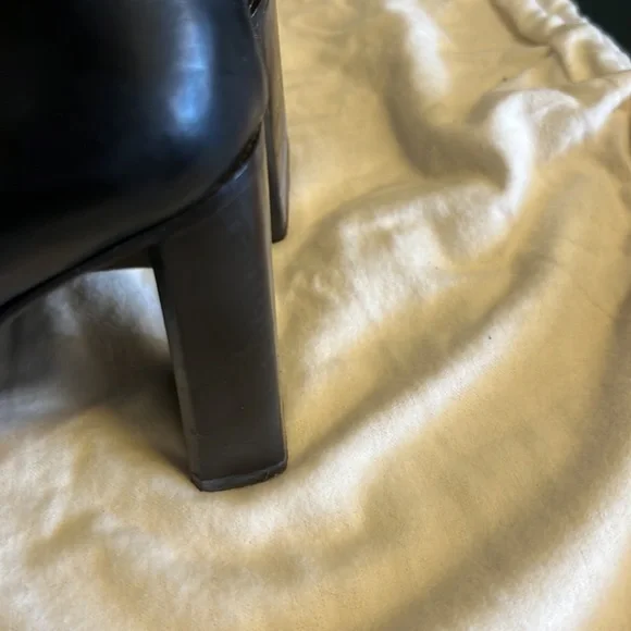 Black stacked heels boots - Picture 6 of 14